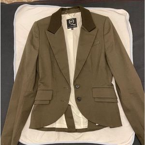 Alexander McQueen olive green blazer